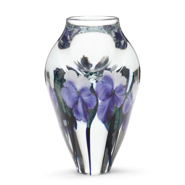david-lotton-american-b-1960-i-orchid-i-paperweight-glass-vase