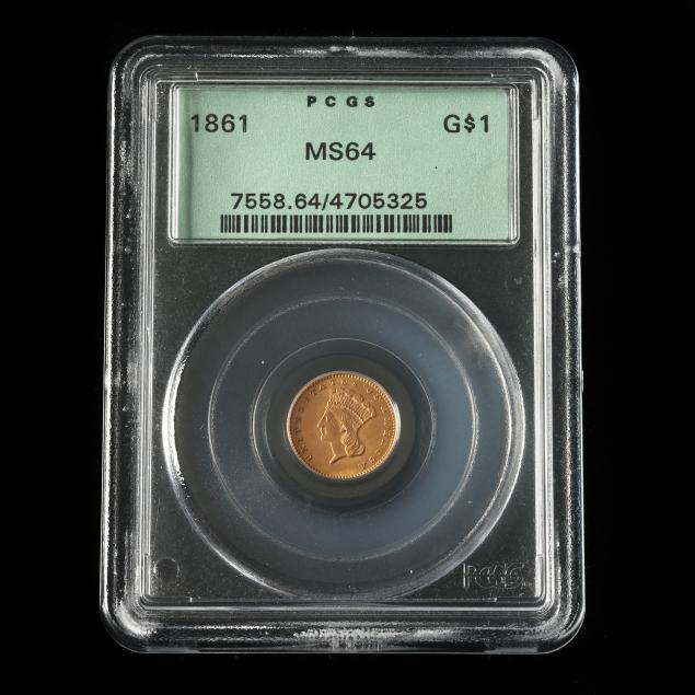 1861-1-gold-type-iii-pcgs-ms-64