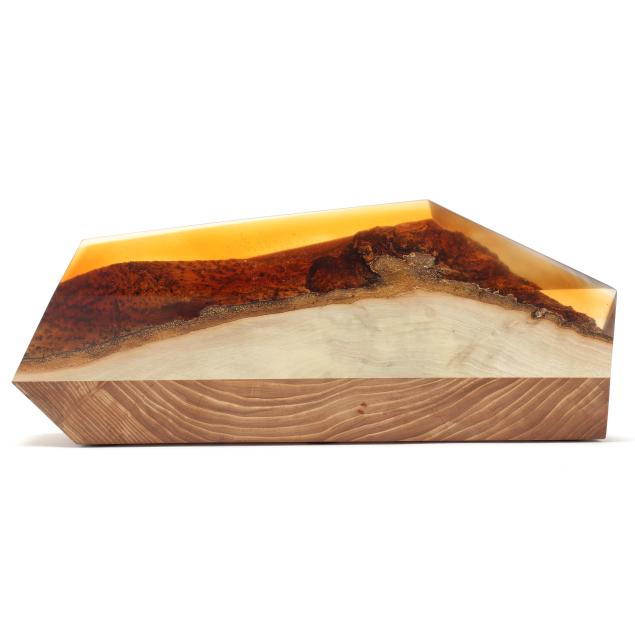 david-hymes-american-b-1965-mixed-woods-and-resin-geometric-abstraction