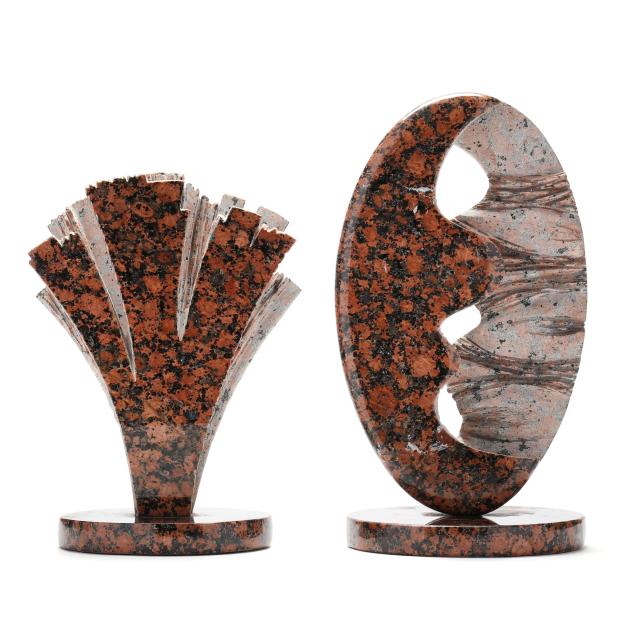 attributed-to-dean-richard-leary-nc-b-1945-two-carved-stone-abstract-sculptures