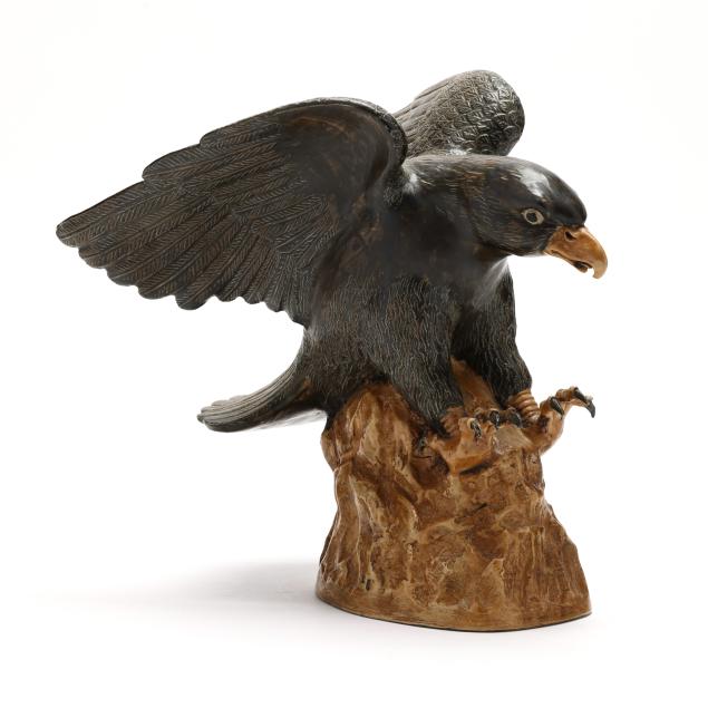 a-chinese-porcelain-model-of-a-hawk