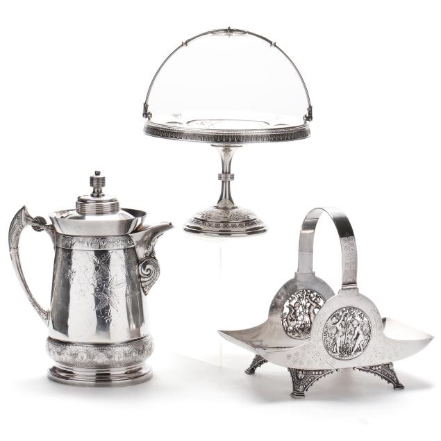 three-american-aesthetic-period-silver-plated-serving-pieces