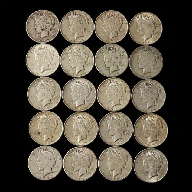 twenty-20-1922-dated-peace-silver-dollars