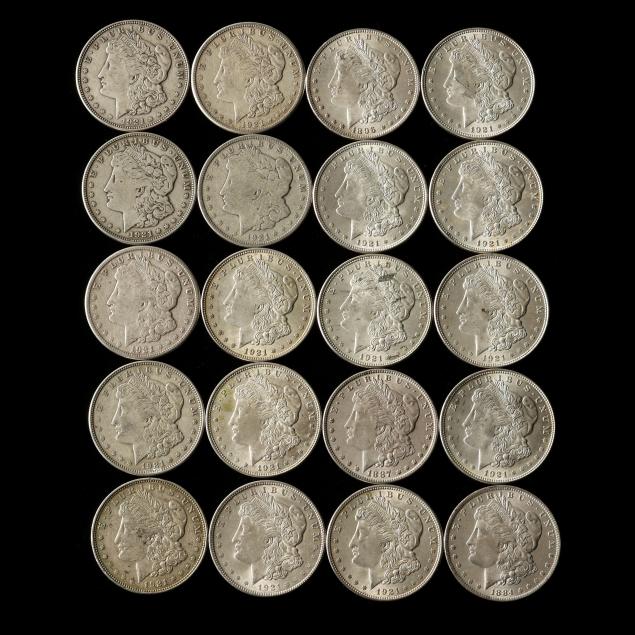 roll-of-twenty-20-circulated-1921-dated-morgan-silver-dollars