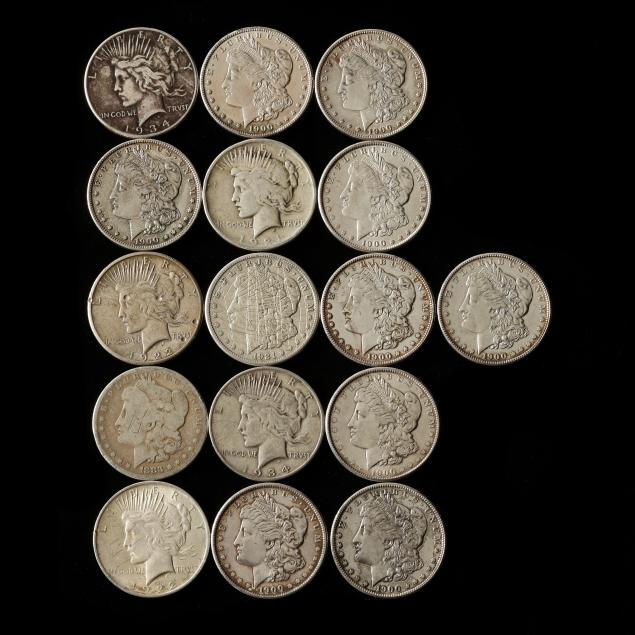 short-roll-of-sixteen-16-morgan-and-peace-silver-dollars