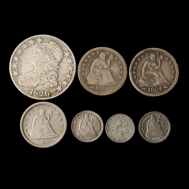seven-7-19th-century-american-silver-coins