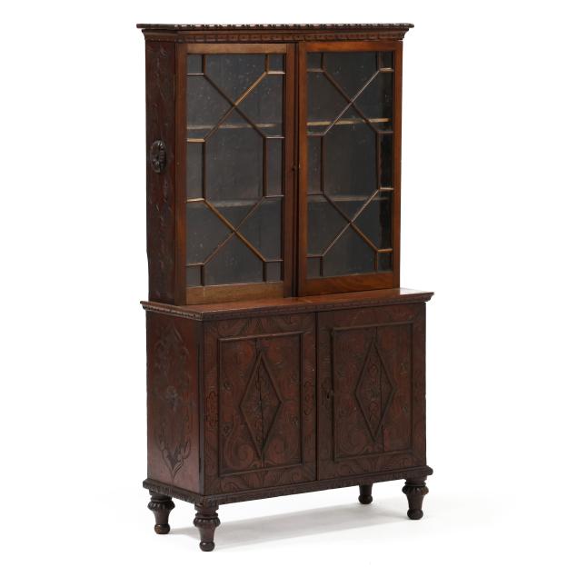 child-s-anglo-indian-carved-mahogany-bookpress