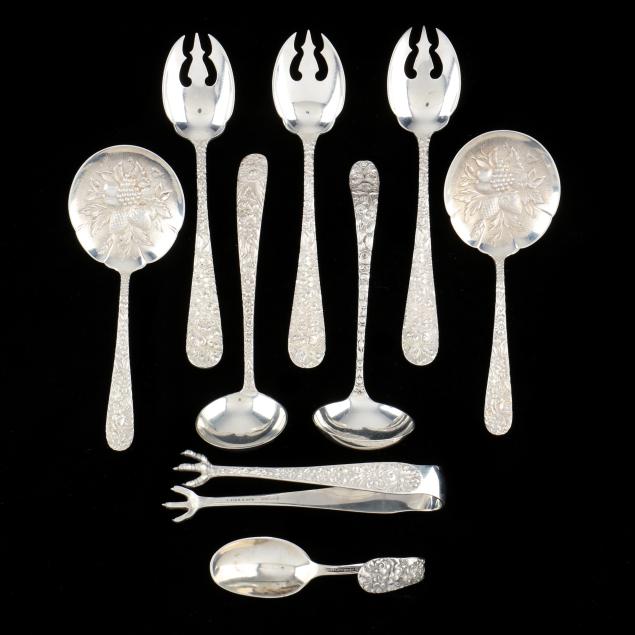 Collection of Repousse Sterling Silver Flatware Lot 4011 Fine Silver AuctionNov 15 2024 9 00am