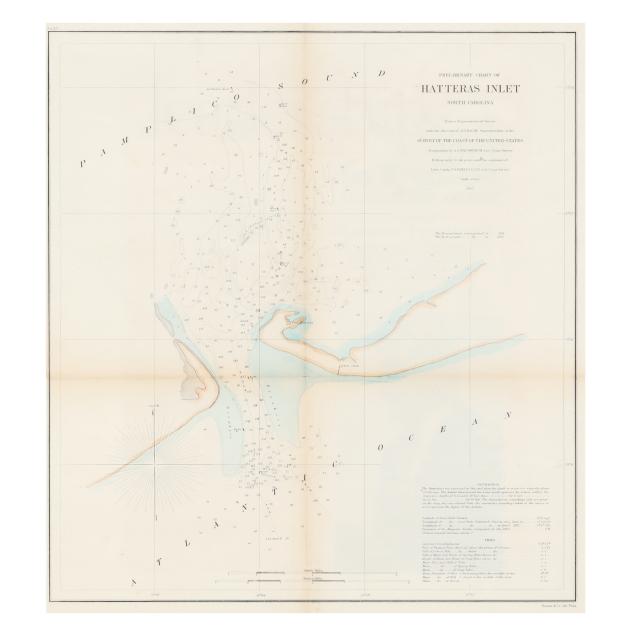 civil-war-era-u-s-coast-survey-chart-of-hatteras-inlet