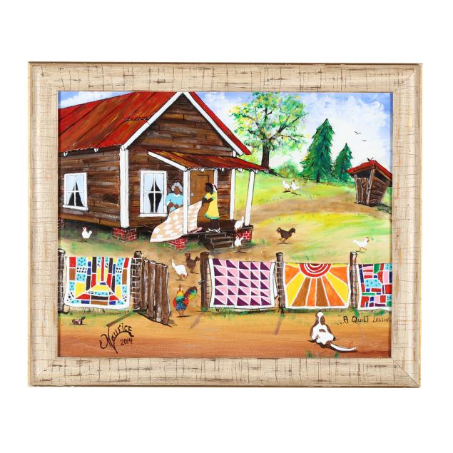 maurice-cook-american-b-1948-i-a-quilt-lesson-i