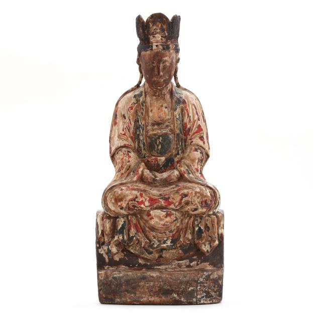 a-chinese-carved-wood-polychrome-guanyin-statue