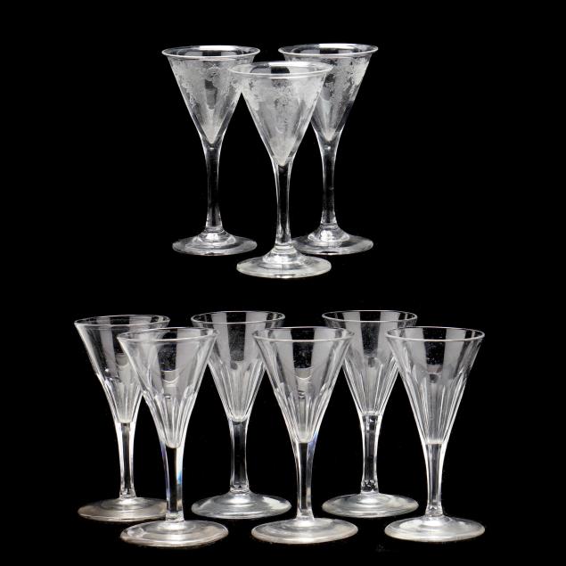 nine-assorted-antique-wine-glasses