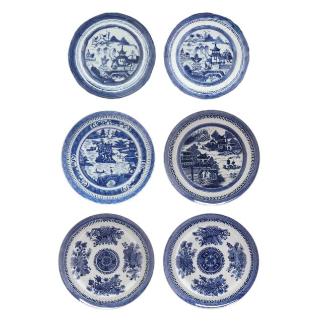 a-group-of-chinese-export-blue-and-white-porcelain