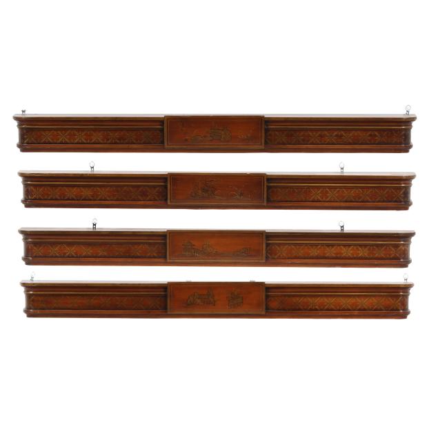 four-vintage-chinoiserie-mahogany-valances
