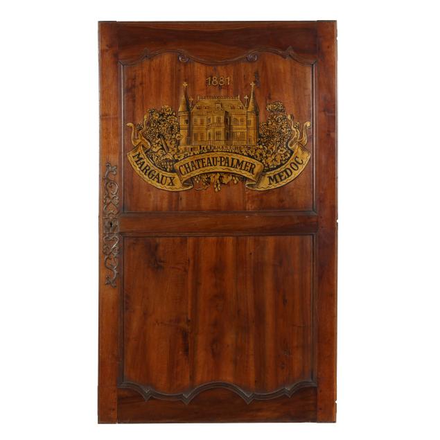 an-antique-painted-door-with-wine-logo-i-margaux-chateau-palmer-medoc-i