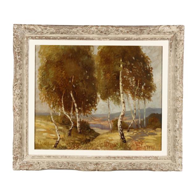 pierre-roig-french-20th-century-i-paysage-aux-bouleaux-i