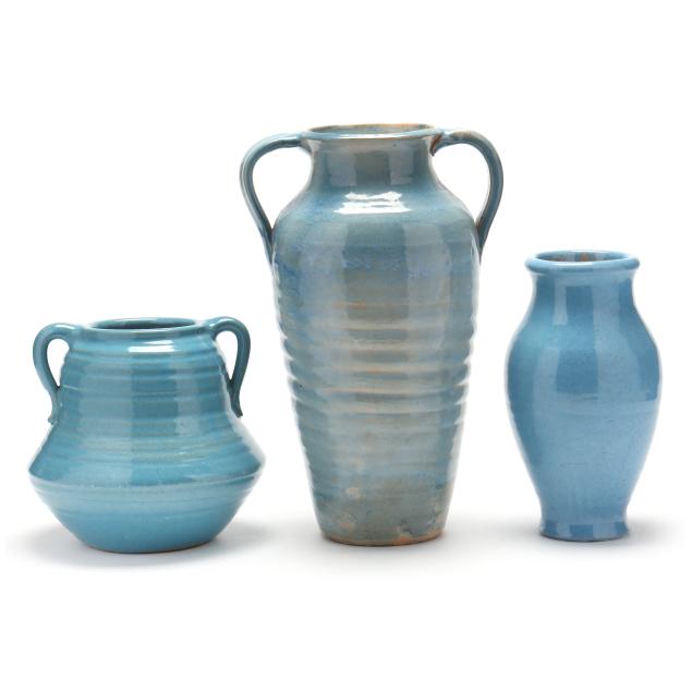 three-attributed-jb-cole-pottery-vases