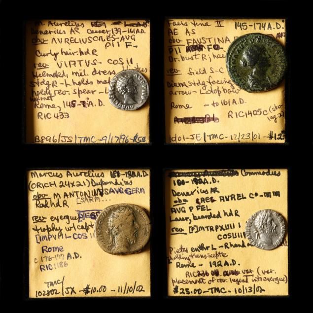four-4-coins-of-marcus-aurelius-and-his-family