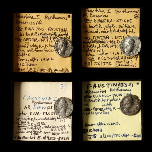 four-4-silver-denarii-of-faustina-i-after-141-a-d
