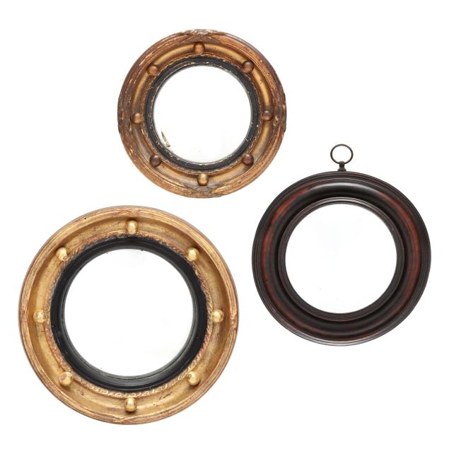 three-antique-small-bullseye-mirrors