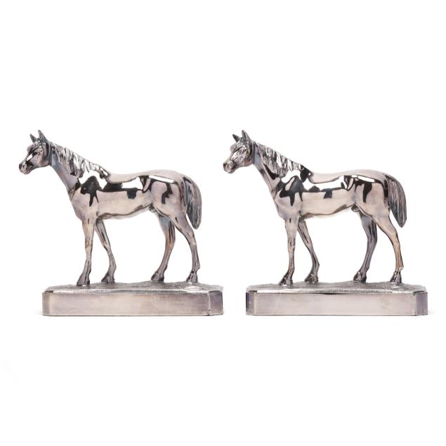 armor-pair-of-vintage-silvered-bronze-horse-figures