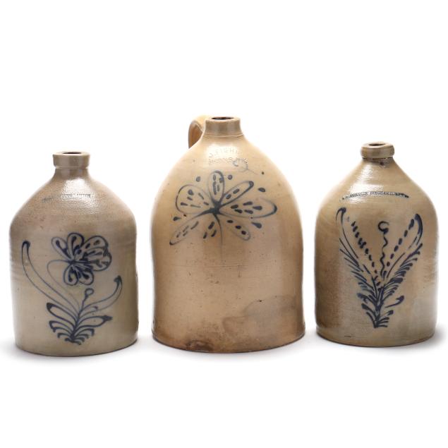 three-antique-stoneware-new-york-jugs