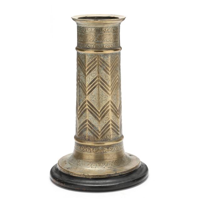 a-persian-safavid-brass-torch-stand