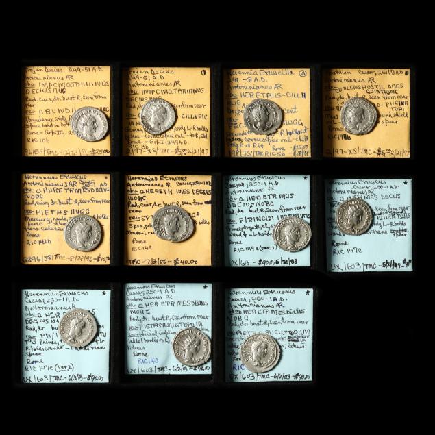 eleven-11-antoniniani-of-trajan-decius-and-his-family-244-251-a-d
