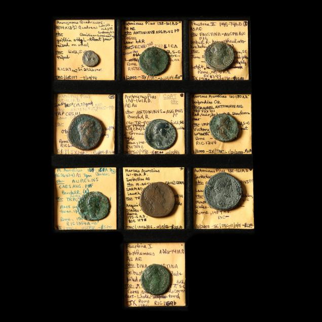 ten-10-roman-imperial-bronze-and-copper-coins-of-the-2nd-century-a-d
