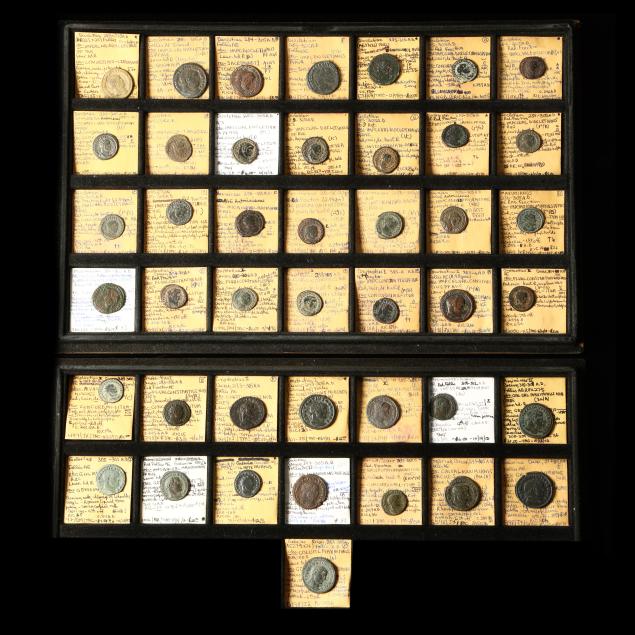 collection-of-forty-three-43-tetrarchic-bronze-coins-284-312-a-d