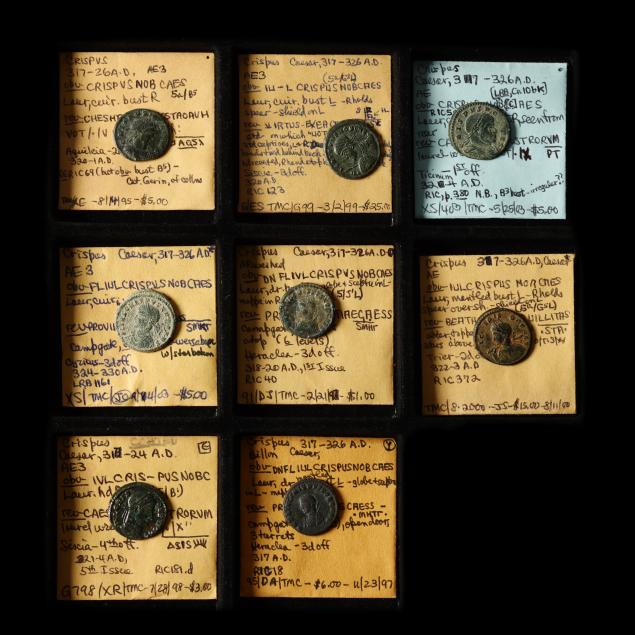 eight-8-bronzes-of-crispus-caesar-317-326-a-d