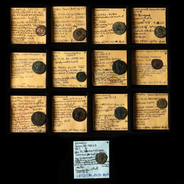 constantinian-period-thirteen-13-ae-coins-of-various-imperial-persons