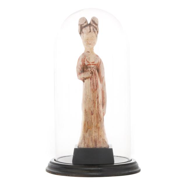 a-chinese-pottery-tomb-figure-of-a-lady
