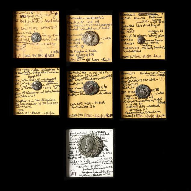 indo-greeks-seven-7-silver-coins