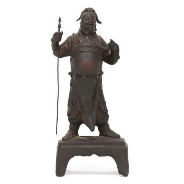 a-chinese-iron-sculpture-of-guan-yu