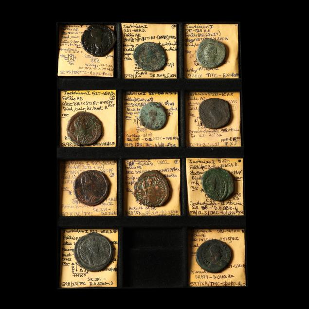 byzantine-empire-justinian-i-527-565-a-d-eleven-11-bronze-folles
