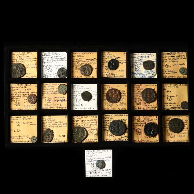 byzantine-empire-justin-ii-nineteen-19-bronze-coins-565-578-a-d