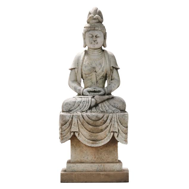 a-chinese-carved-stone-sculpture-of-guanyin