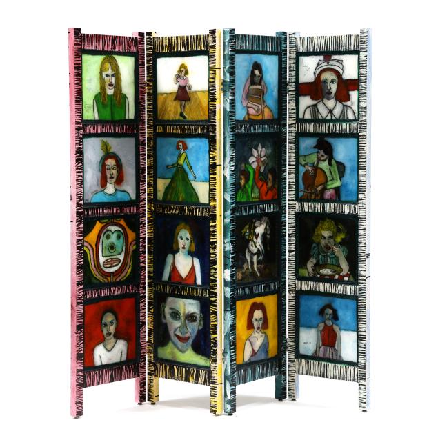 gregory-grenon-american-1948-2022-double-sided-four-panel-floor-screen