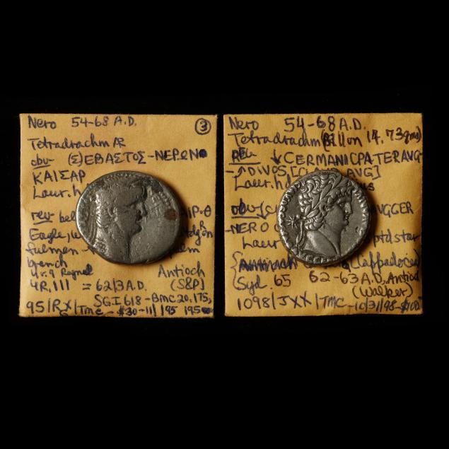 two-2-provincial-silver-tetradrachms-of-nero-struck-62-63-a-d