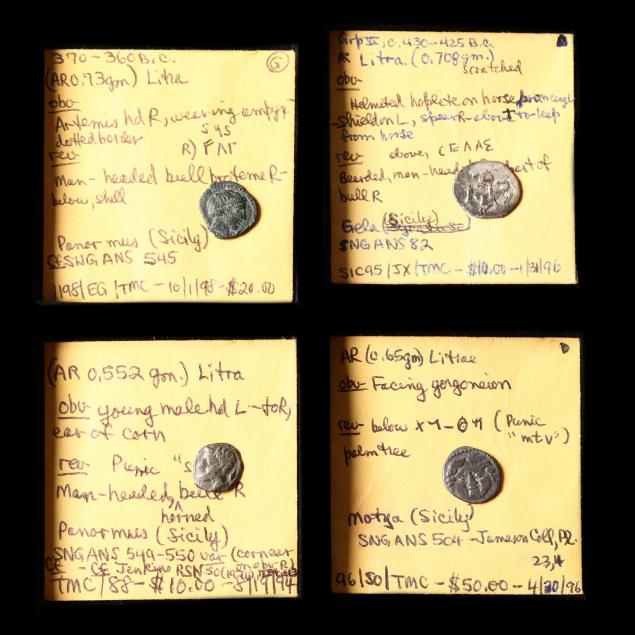 four-greek-silver-litra-coins-from-sicily