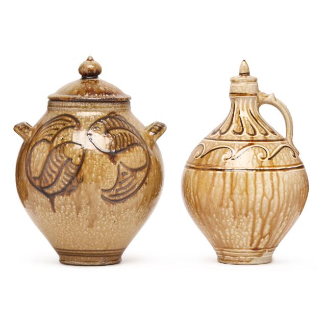 daniel-johnston-seagrove-nc-two-slip-decorated-vessels