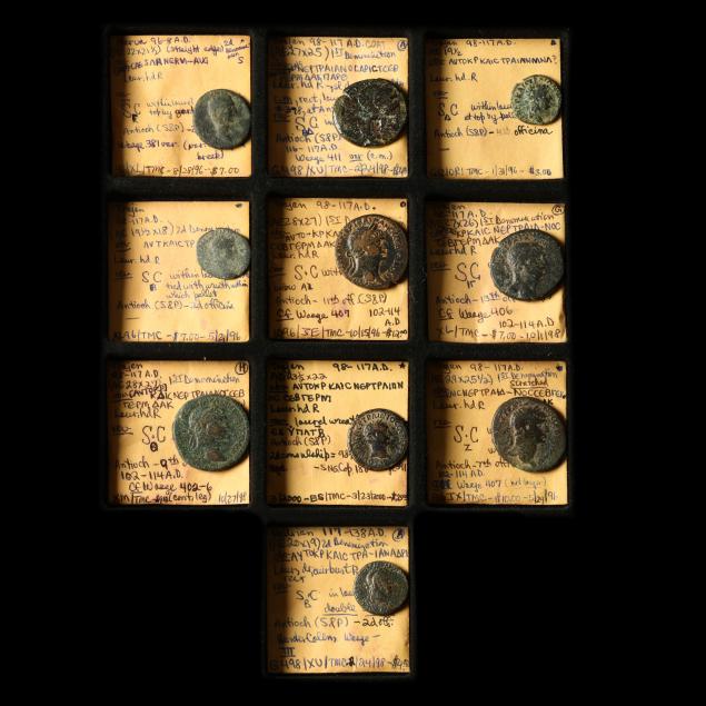 antioch-seleucia-pieria-ten-10-bronzes-96-138-a-d