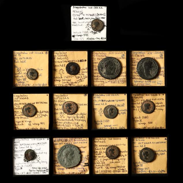antioch-seleucis-pieria-elagabalus-218-222-a-d-thirteen-13-bronzes