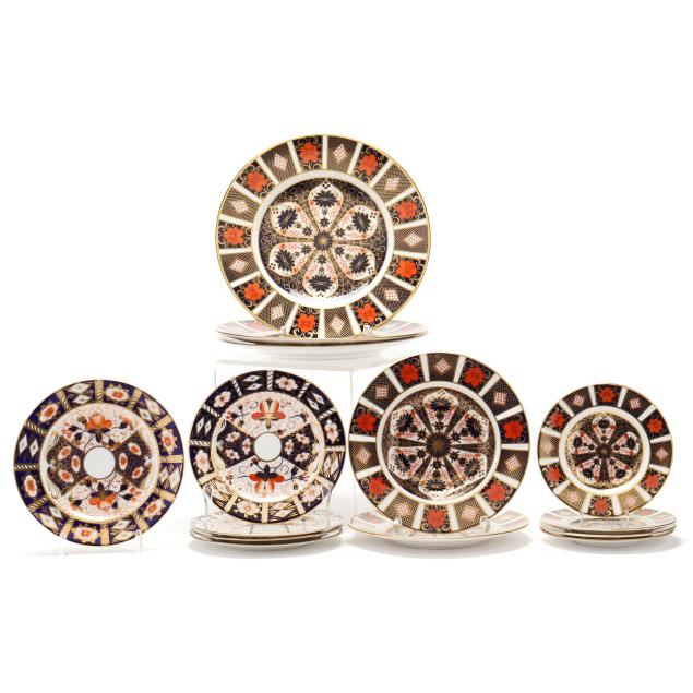 royal-crown-derby-selection-of-imari-dinnerware