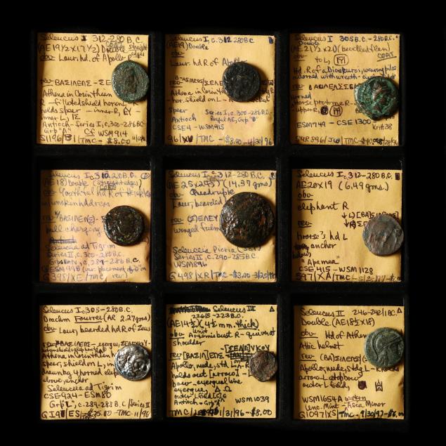seleucid-kingdom-nine-9-coins-representing-seleucus-i-ii-and-iii
