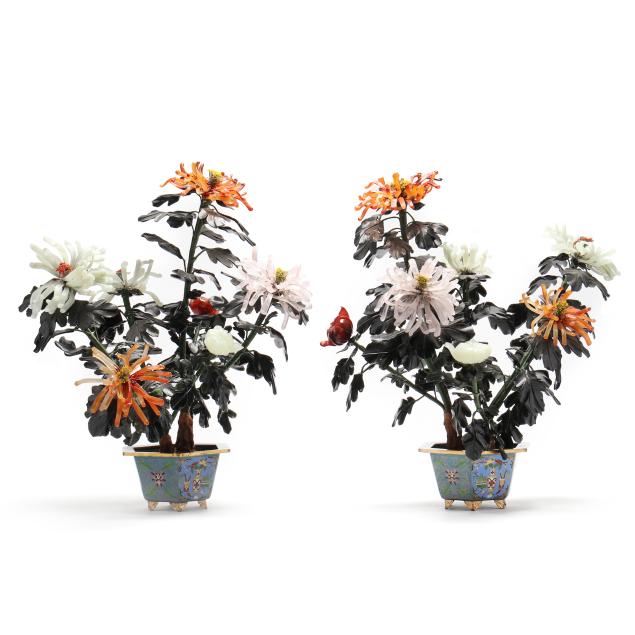 pair-of-chinese-hardstone-trees-in-cloisonne-jardinieres