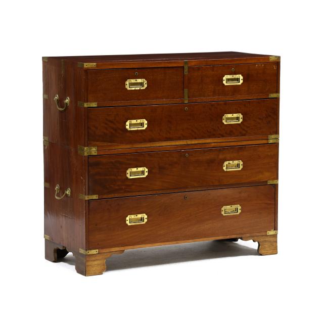antique-english-mahogany-campaign-chest-of-drawers
