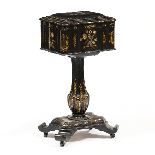 antique-english-lacquered-and-mother-of-pearl-inlaid-sewing-stand