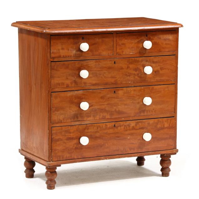 antique-english-faux-grain-painted-cottage-chest-of-drawers